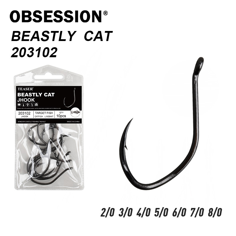 Fishing Hook Assortment - ตะขอเบ็ดตกปลา OBSESSION 203102 10 ชิ้น/ถุง สำหรับตกปลาทะเล