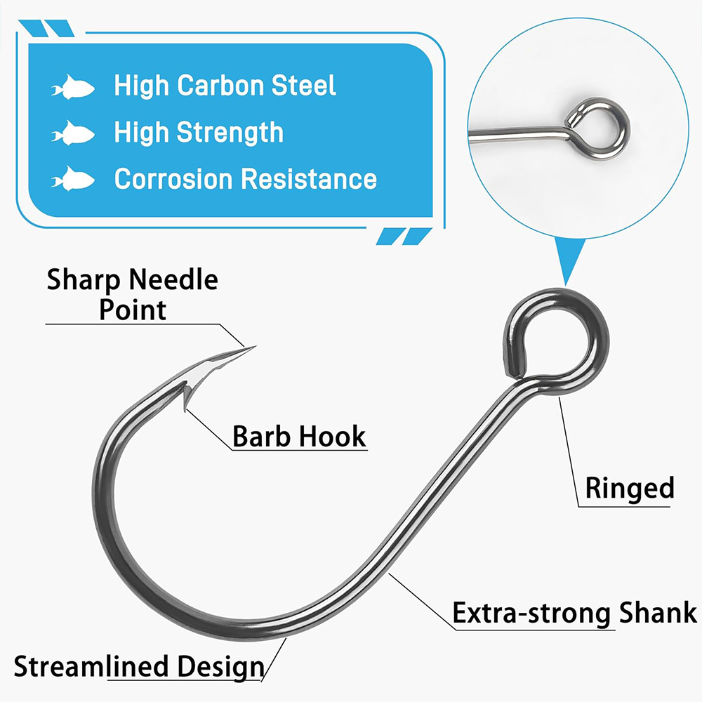 70 ชิ้นตกปลาอินไลน์ตะขอเดี่ยวเ - Fishing Hook Assortment บทวิจารณ์และราคา